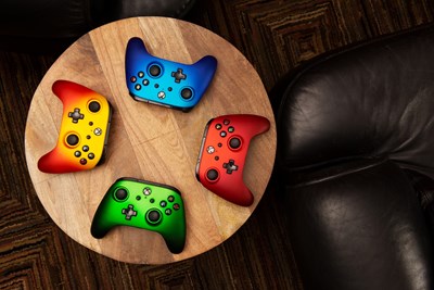 Bold colors of Enhanced Wired Controllers for the Xbox One