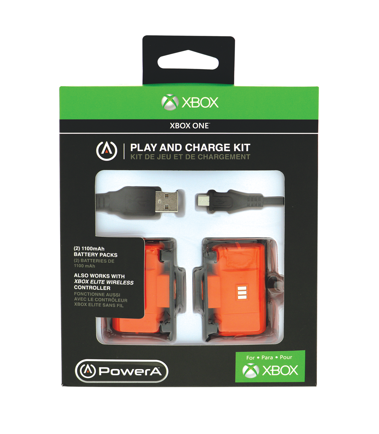 Xbox one play and charge kit in the packaging