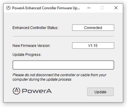 Image of the PowerA software updater