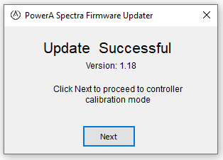 Image informing the user that the updater was successful
