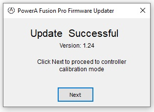 Image informing the user the update was successful