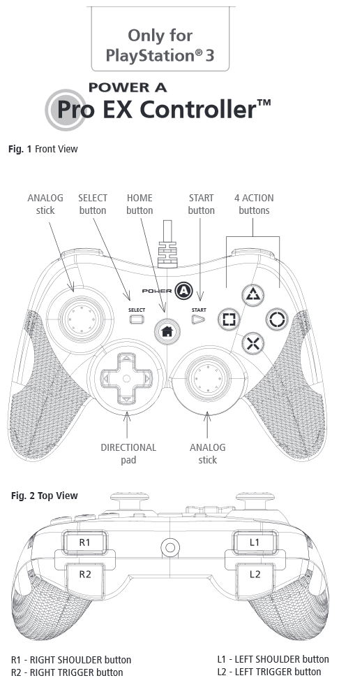 Power A Pro EX controller PS3 button feature guide | PowerA