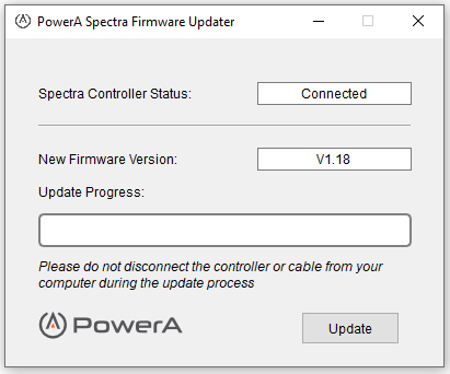 PowerA firmware updater