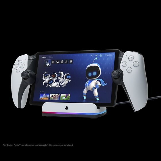 Charging Station for PlayStation Portal Remote Player with Lumectra