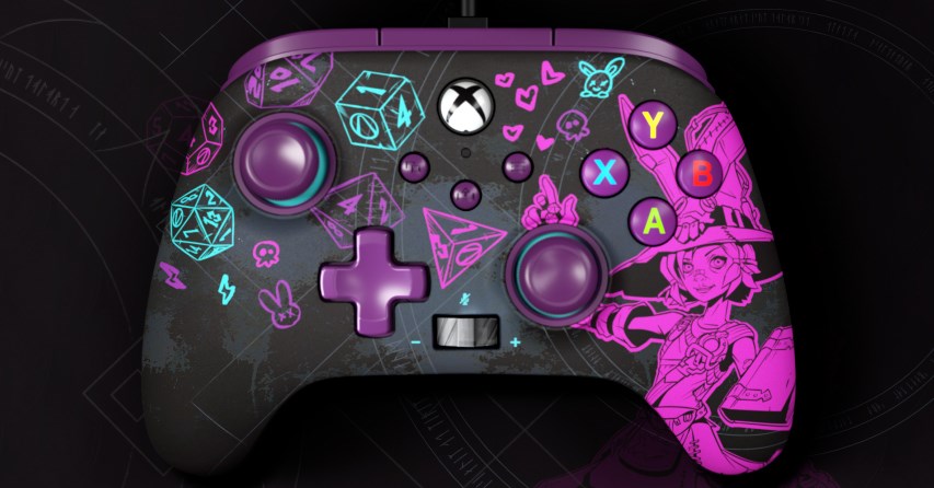 Tiny Tina's Wonderlands Enhanced Wired Controller for Xbox Series X|S on a black background