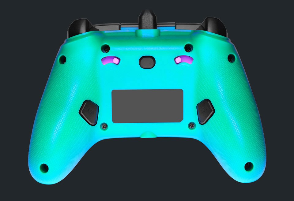 Fortnite Glow Controller back view in the dark UV light reaction effects