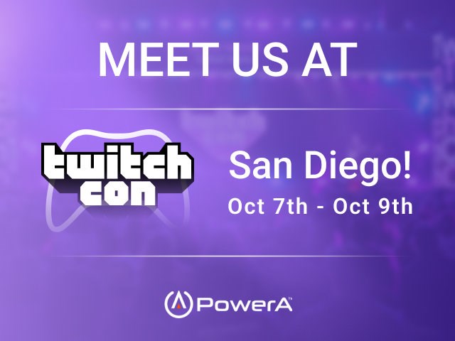 Twitchcon logo on a purple background - Meet us at Twitchcon San Diego 2022 Oct 7 thru 9