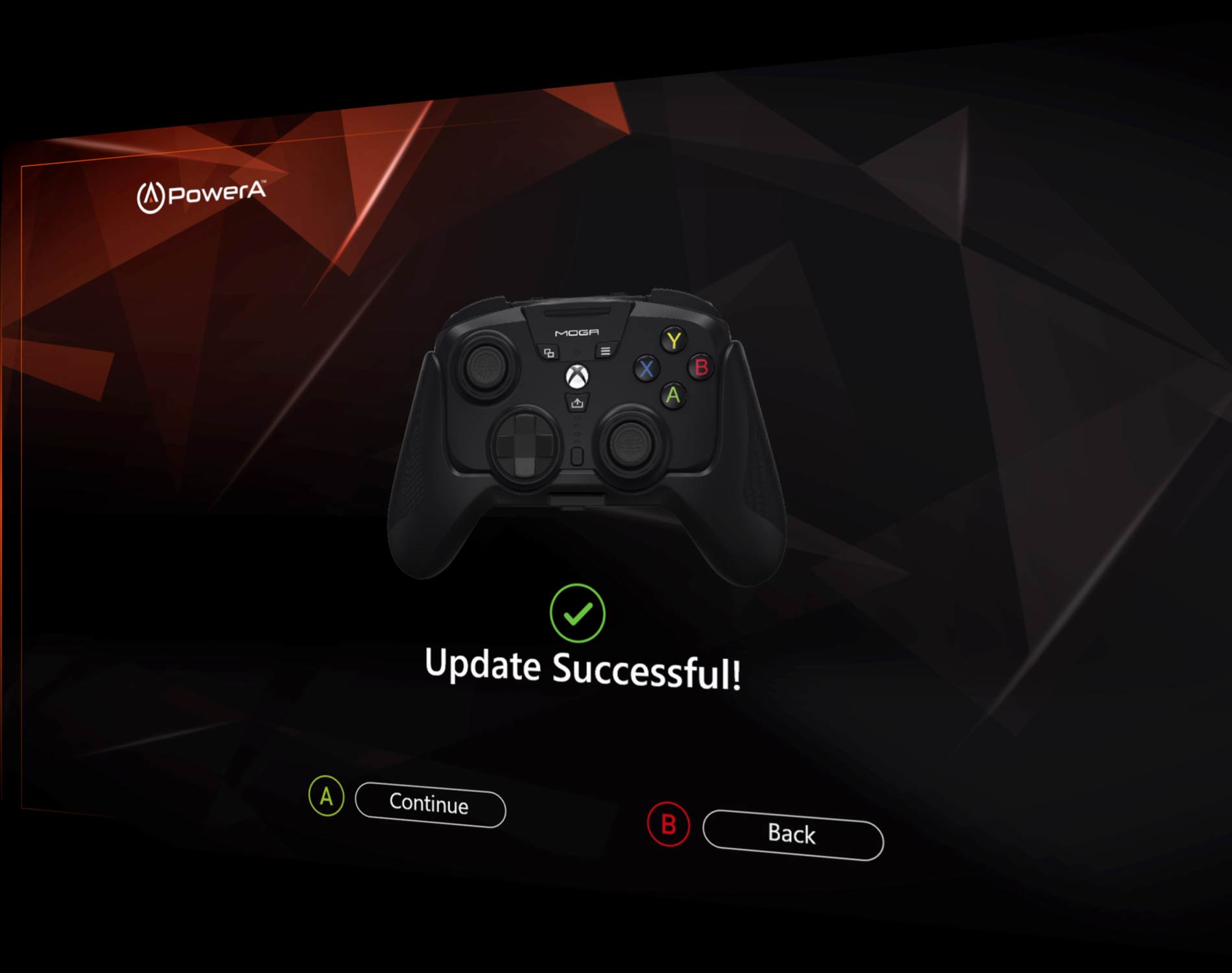 App screen for Gamer HQ firmware updates