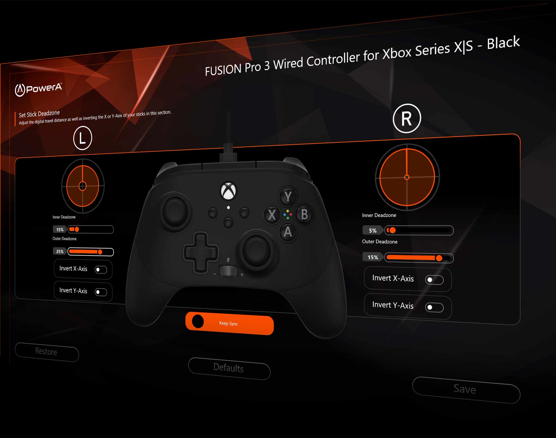 Gamer HQ App Button Remapping screen