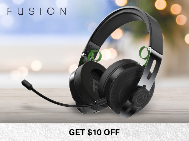 Fusion Headset on Holiday Blurry Background