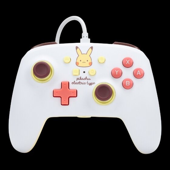 White Controller with Pikachu Face