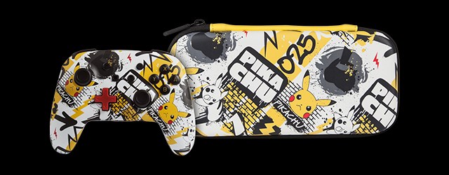 Pokemon Graffiti Controller and Matching Case side by side on a black background