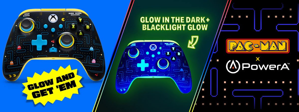 PAC-MAN controller image showing PAC-MAN classic game art