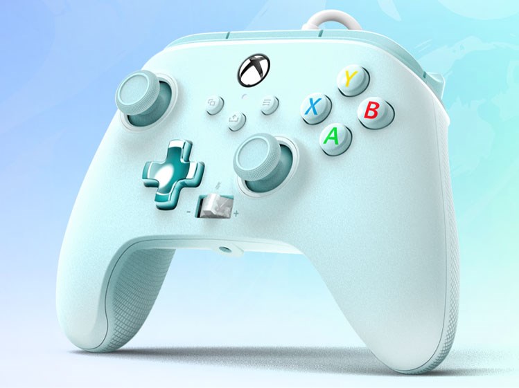 PowerA Enhanced Wired Controller for Xbox Series X|S - Cotton Candy Blue - front view